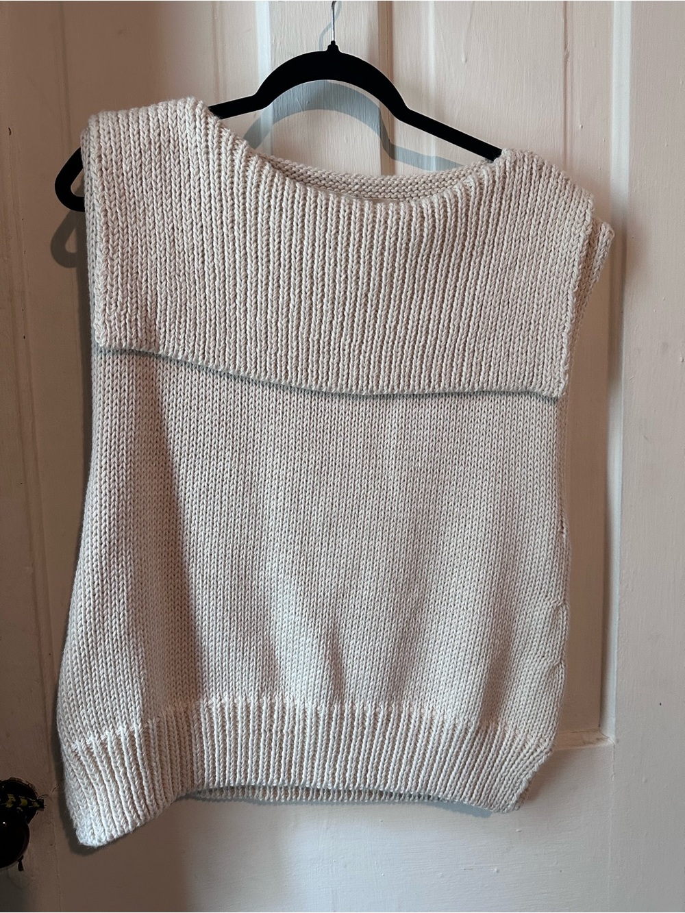 Caron Callahan Cream Sleeveless Sweater